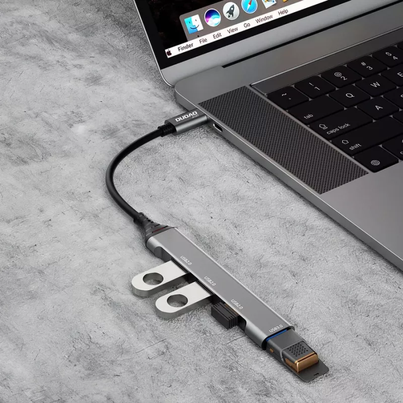 Dudao A16T Hub USB-A 4 puertos USB 2.0 Negro