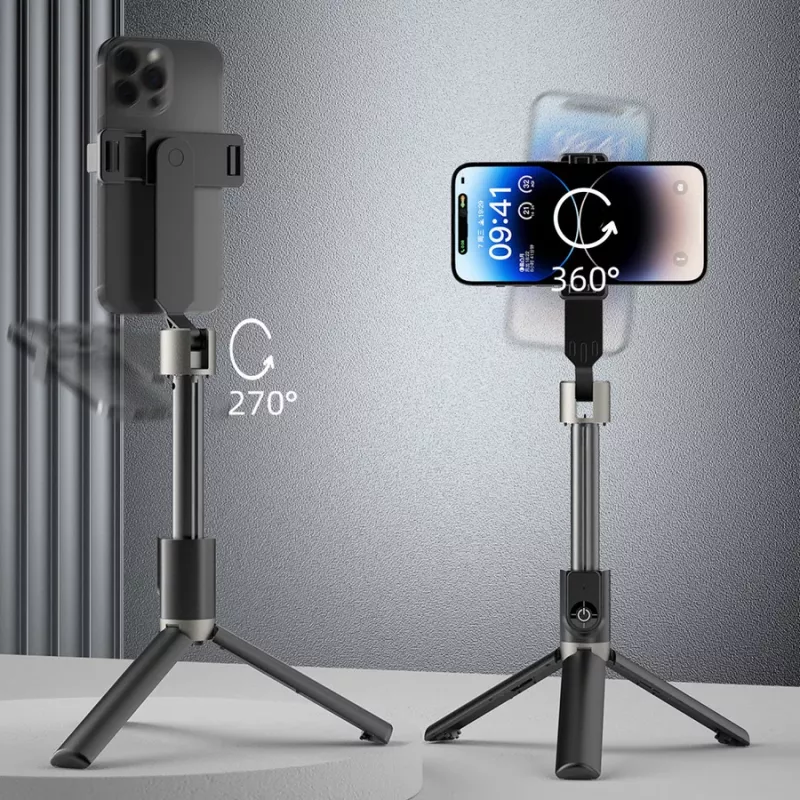 Dudao F18 Palo selfie Bluetooth con trípode 110 cm Negro