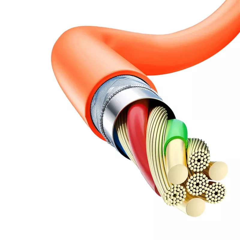Dudao L24CC Cable en ángulo USB-C a USB-C 120W 1m rotación 180° Naranja