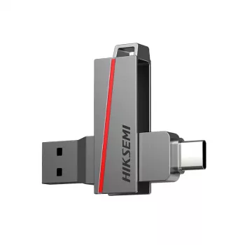 HIKSEMI memoria USB 64 GB E307C U3 Dual USB 3.2 y USB Type-C gris