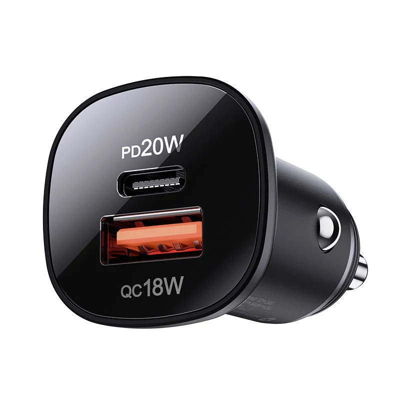 ACEFAST cargador de coche 38W USB-C / USB-A, PPS, Power Delivery, Quick Charge 3.0, AFC, FCP negro (B1)