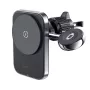 Acefast D18 Car Mount con MagSafe / Qi Wireless Charger + Cable USB-A a USB-C - Negro