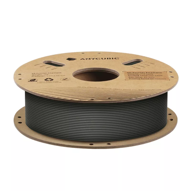 Anycubic Matte PLA Filament 1,75mm Negro 1kg AHYGBK-101
