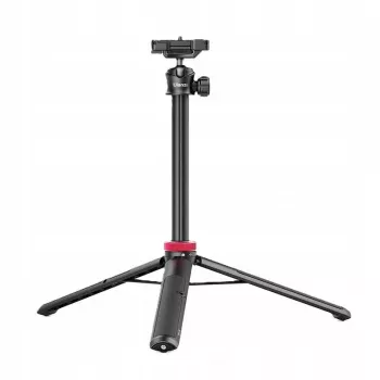 Ulanzi MT-44 trípode extensible / palo selfie con soporte para móvil integrado, rótula, zapata en frío, 5 piezas, 110 cm de altura máxima, negro