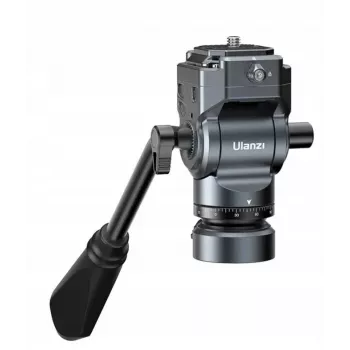 Ulanzi F38 cabezal de vídeo fluido 360° con amortiguación por aceite, cabezal de trípode con placa rápida Arca-Swiss, 3 kg de capacidad, aleación de aluminio, negro