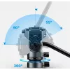 Ulanzi F38 cabezal de vídeo fluido 360° con amortiguación por aceite, cabezal de trípode con placa rápida Arca-Swiss, 3 kg de capacidad, aleación de aluminio, negro
