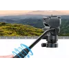 Ulanzi F38 cabezal de vídeo fluido 360° con amortiguación por aceite, cabezal de trípode con placa rápida Arca-Swiss, 3 kg de capacidad, aleación de aluminio, negro