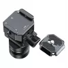 Ulanzi F38 cabezal de vídeo fluido 360° con amortiguación por aceite, cabezal de trípode con placa rápida Arca-Swiss, 3 kg de capacidad, aleación de aluminio, negro