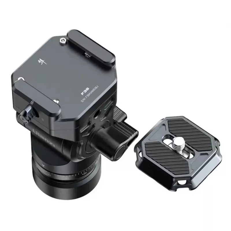 Ulanzi F38 cabezal de vídeo fluido 360° con amortiguación por aceite, cabezal de trípode con placa rápida Arca-Swiss, 3 kg de capacidad, aleación de aluminio, negro