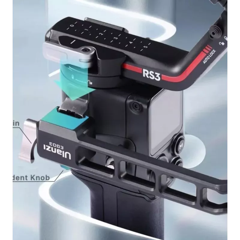 ULANZI NATO Rail Clamp Mount para DJI Ronin RS 2/RS 3/RS 3 Pro/RS 3 Mini - negro