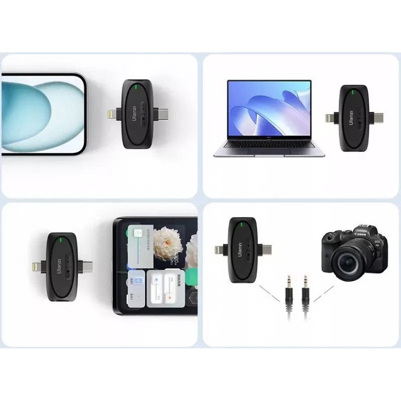 Ulanzi V6 kit de transmisión de audio inalámbrica - USB-C + Lightning
