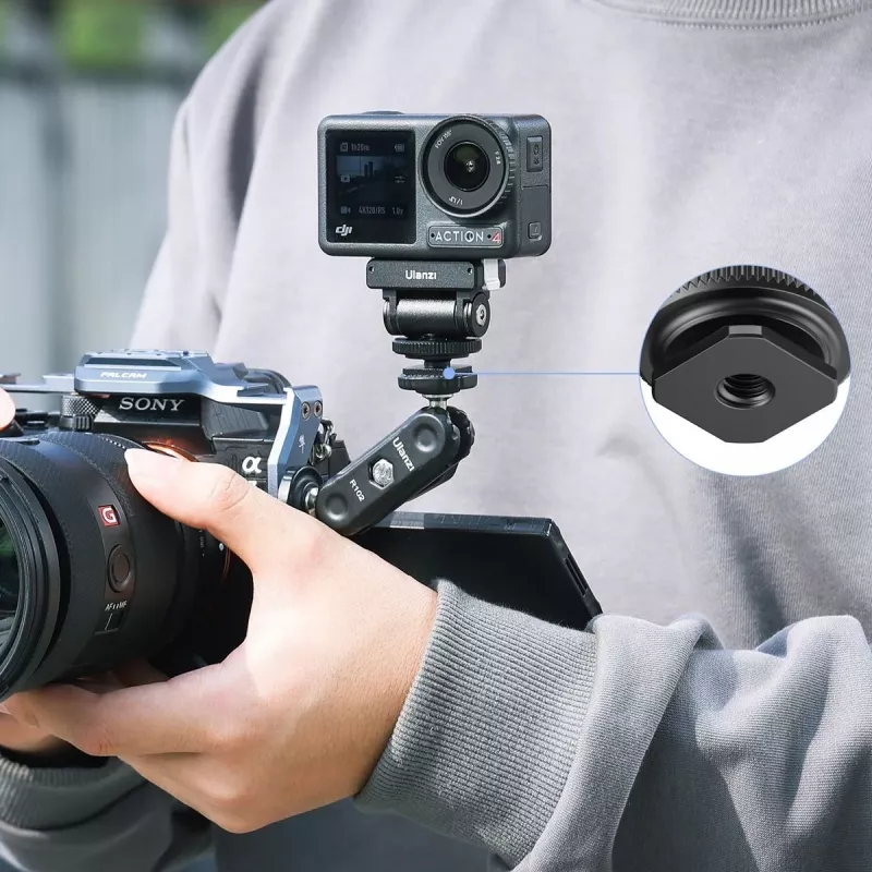 Cabezal adaptador Ulanzi CA22 con tornillo de 1/4 de pulgada para DJI Action 3 / 4