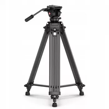 ULANZI MT-81 Trípode con cabezal fluido para grabación de vídeo, 8 kg de carga, 155 cm de altura