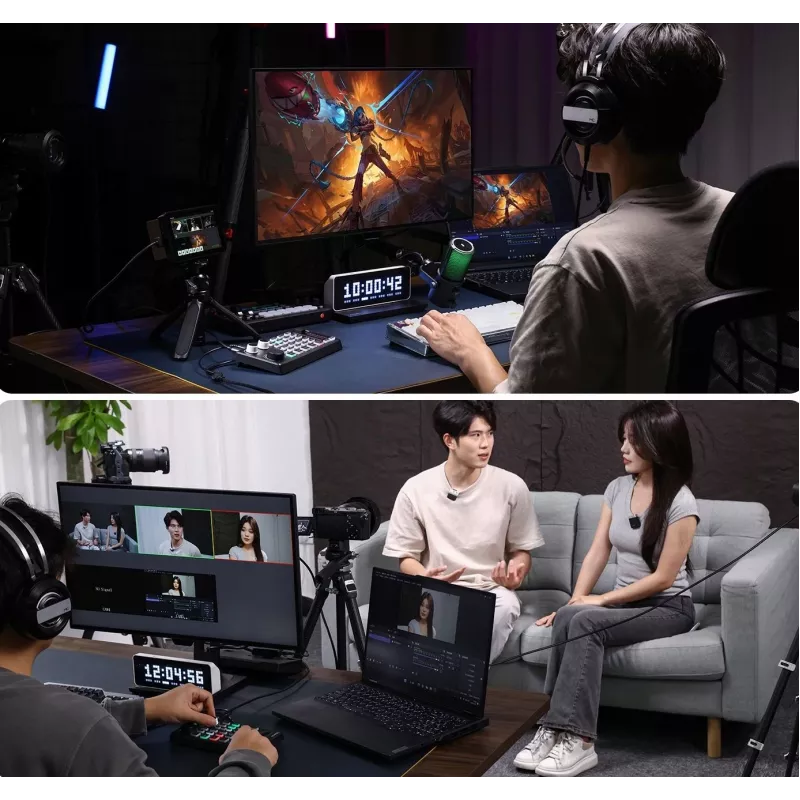 ULANZI D005 DD02 Audio Mixer Sound Card para streaming en directo, podcasting, gaming