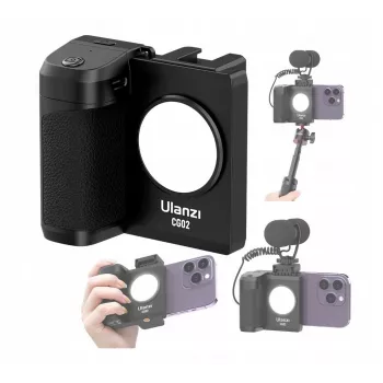 ULANZI CG02 Mango para smartphone con disparador Bluetooth y luz LED