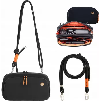 ULANZI YY08 Bolsa bandolera para cámara, consola de juegos, negra