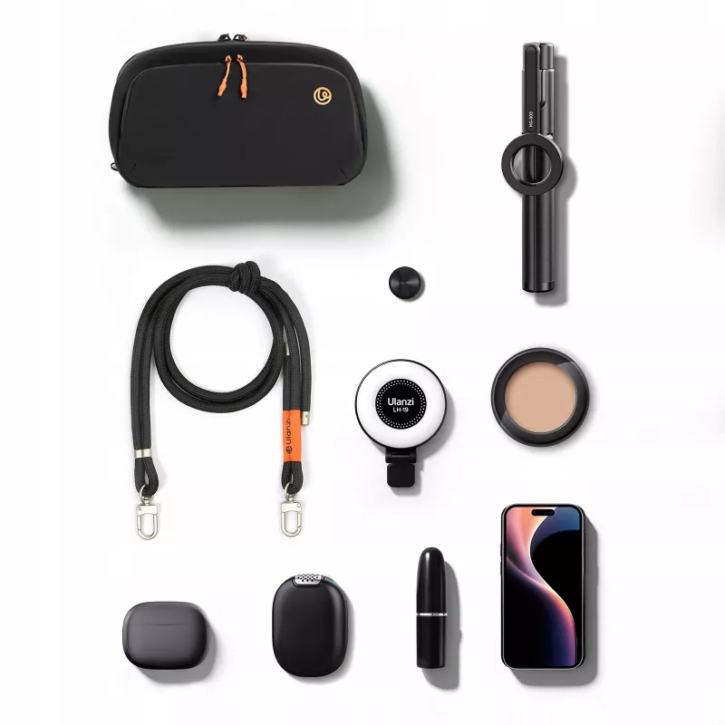 ULANZI YY08 Bolsa bandolera para cámara, consola de juegos, negra
