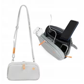 ULANZI YY08 Bolsa bandolera para cámara, gaming, EDC - gris