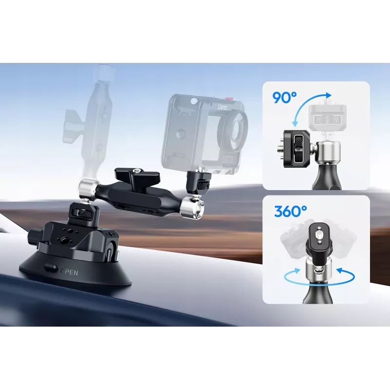 ULANZI Magic Arm 360° con rosca de 1/4 de pulgada y 3/8 de pulgada para cámara videocámara TB15 T058GBB1