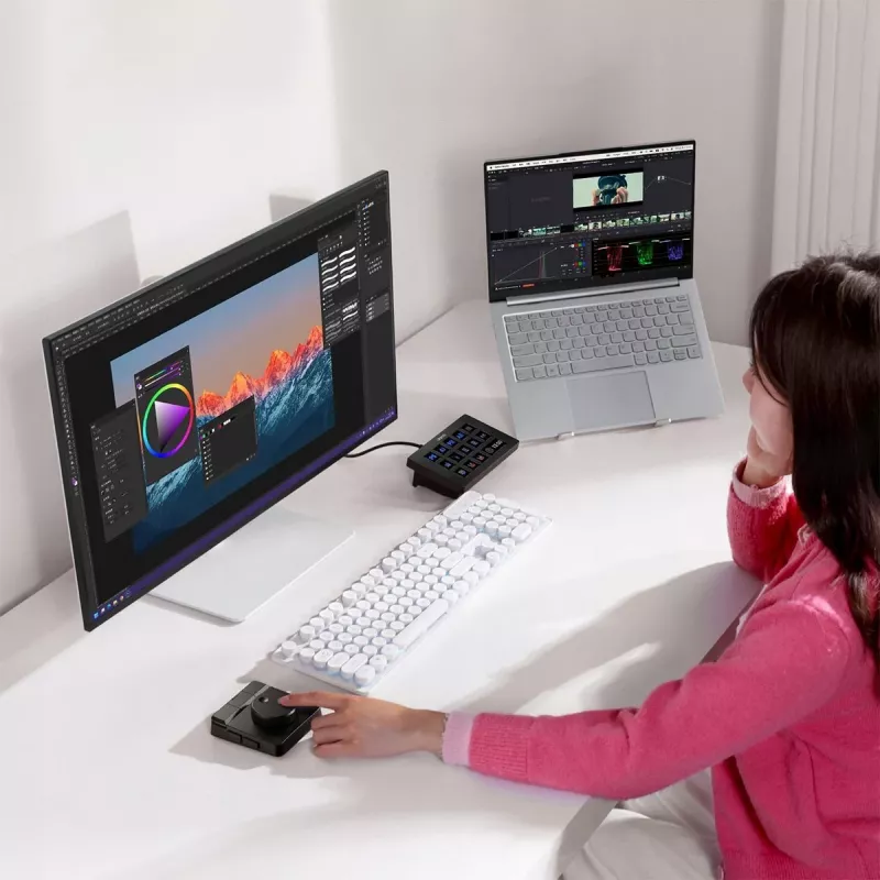 ULANZI D100H Bluetooth 5.0 Haptic Video Controller con mando giratorio y pantalla OLED
