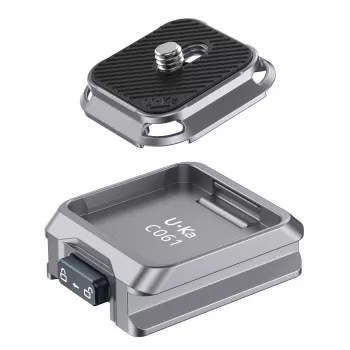 ULANZI C061 Adaptador de placa de liberación rápida para gimbals DJI RS 2/3/4 serie - compatible con Arca-Swiss