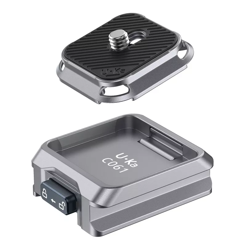 ULANZI C061 Adaptador de placa de liberación rápida para gimbals DJI RS 2/3/4 serie - compatible con Arca-Swiss