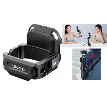 ULANZI PK13 Soporte de liberación rápida para DJI Osmo Pocket 3, GoPro, tornillo de 1/4 de pulgada, negro