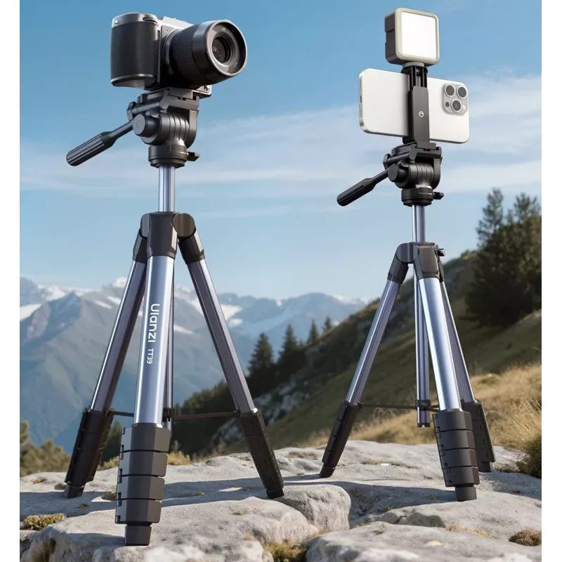 ULANZI TT39 trípode de aluminio de 155 cm con soporte para móvil para DSLR, cámaras sin espejo, smartphone