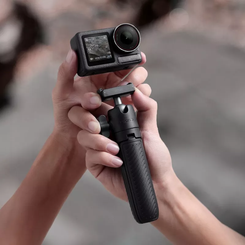ULANZI MT66 mini trípode palo selfie 3 en 1 clip para mochila para DJI Osmo Action 5 Pro 4 3, GoPro, Insta360 - negro