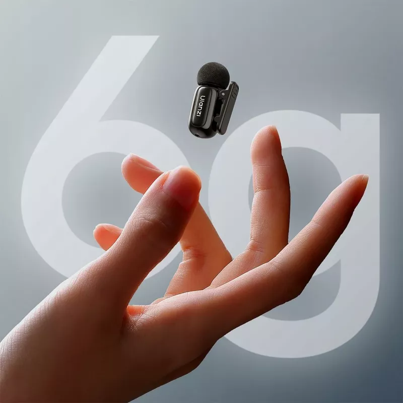 ULANZI A200 mini mic set de micrófono lavalier inalámbrico - 2 transmisores, USB-C, alcance 100m, negro