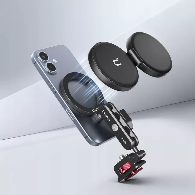 ULANZI MA56 soporte magnético para móvil con brazo articulado, compatible con MagSafe, rosca de 1/4