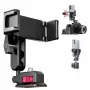 ULANZI MA56 pinza de montaje para teléfono con cold shoe, rosca de 1/4 inch-20, pasadores anti-giro Arri, negro