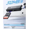 ULANZI CR3 lector de tarjetas SD/MicroSD/USB 3 en 1 con conectores USB-C y USB-A