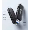ULANZI CR3 lector de tarjetas SD/MicroSD/USB 3 en 1 con conectores USB-C y USB-A
