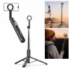 ULANZI SK27 Selfie Stick Trípode 2 en 1 con soporte magnético MagSafe, 165 cm de extensión, disparador remoto Bluetooth, Negro