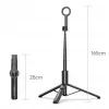 ULANZI SK27 Selfie Stick Trípode 2 en 1 con soporte magnético MagSafe, 165 cm de extensión, disparador remoto Bluetooth, Negro