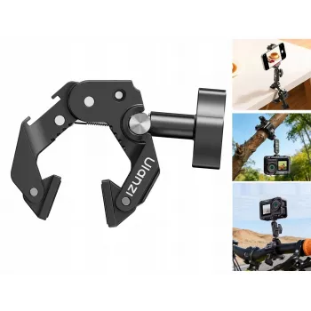 ULANZI EA03 Super Clamp Crab Clamp con rosca de 1/4 inch y zapata en frío para Magic Arm