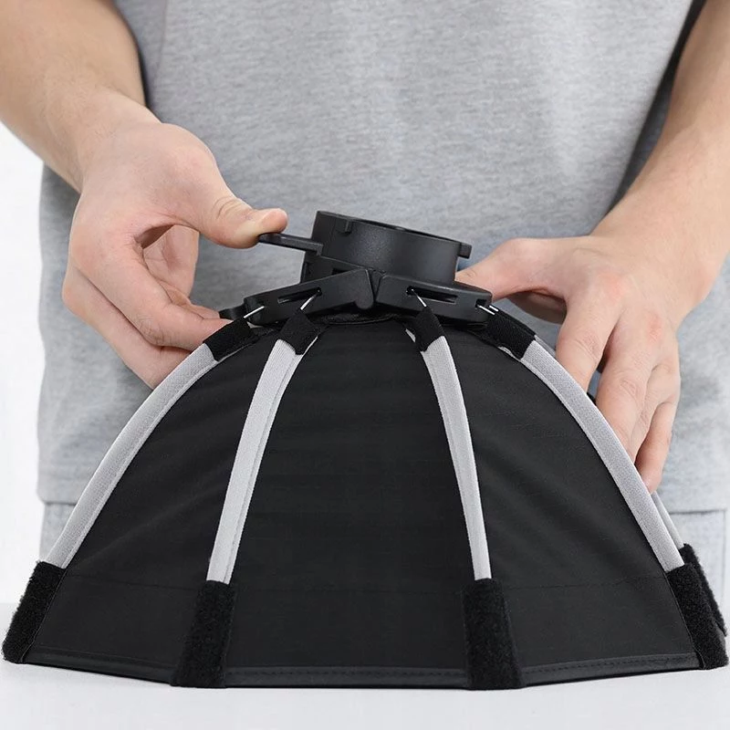 Ulanzi Fold QS30 Softbox octogonal de 30cm con grid, liberación rápida, montura Mini Bowens