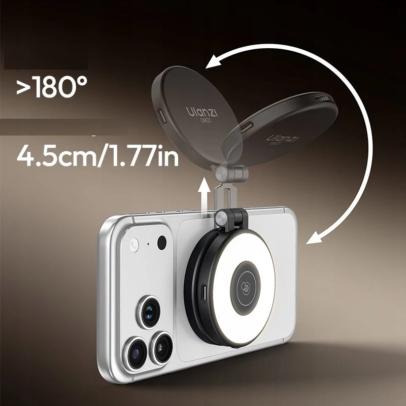 ULANZI LM21 Luz LED de vídeo con MagSafe, 2500K-9000K, 6W, Blanco