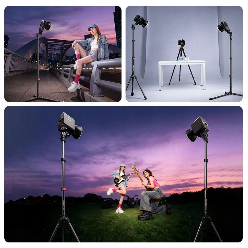 Ulanzi TT43II Mini trípode / pie de luz - 43 cm, carga 2 kg, Negro