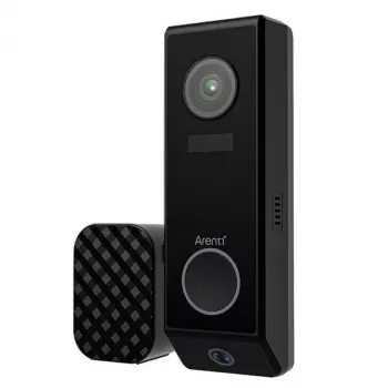 Arenti P10 Timbre 2K Videotimbre inteligente con timbre inalámbrico, IP65, detección PIR + IA, batería recargable o cableado, compatible con Alexa/Google Assistant