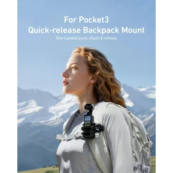 TELESIN Soporte para correa de mochila para DJI Osmo Pocket 3