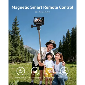 TELESIN Palo selfie trípode con mando a distancia Bluetooth 80m para GoPro Hero 13 12 11 10 9 Max Max2