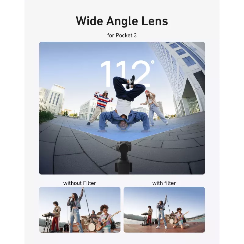 Telesin S5-FLT-48-TDJ Objetivo gran angular para DJI Osmo Pocket 3