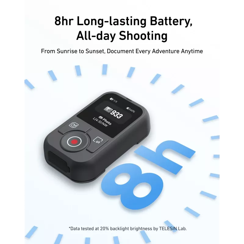 TELESIN mando a distancia Bluetooth inalámbrico para DJI Osmo Action 6/5 Pro/4 y Osmo 360, S5-RMT-03-TDJ