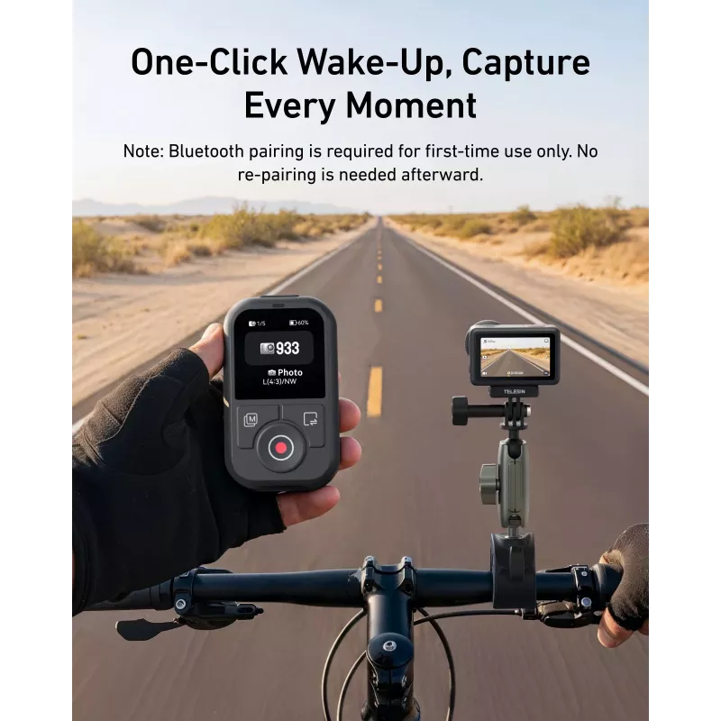 TELESIN mando a distancia Bluetooth inalámbrico para DJI Osmo Action 6/5 Pro/4 y Osmo 360, S5-RMT-03-TDJ
