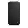 iCarer CE Premium Leather Folio Case para iPhone 14 Plus, cierre magnético, MagSafe, Negro (WMI14220715-BK)