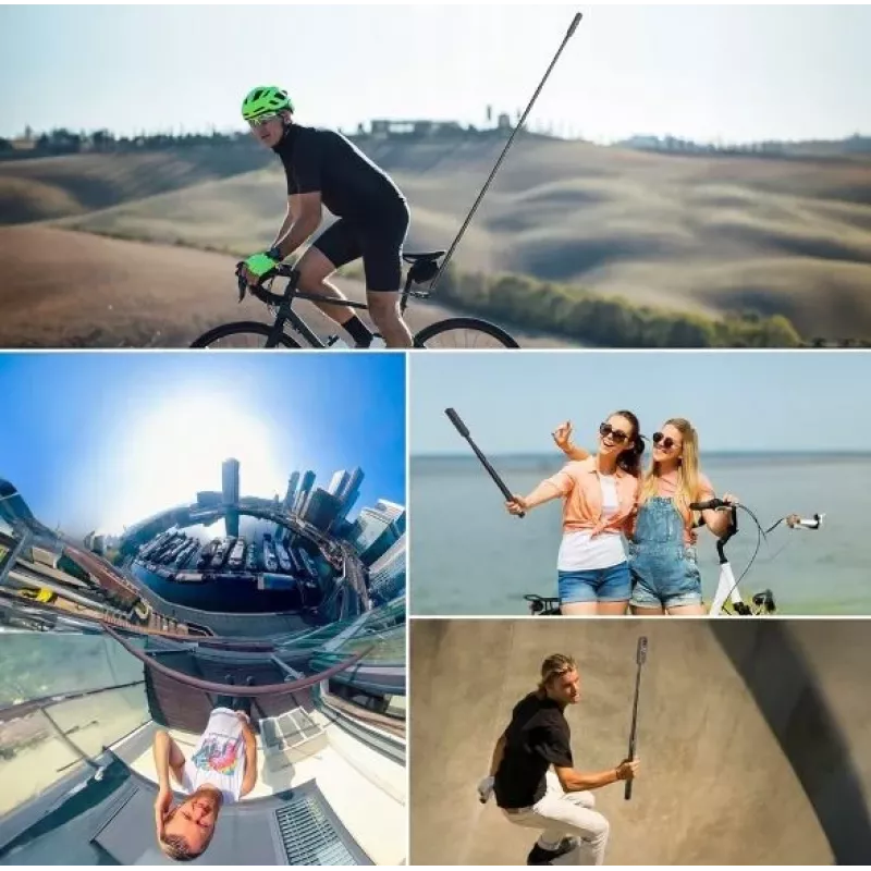 Ulanzi MT-58 palo selfie monopié de fibra de carbono 120 cm para GoPro DJI Insta360