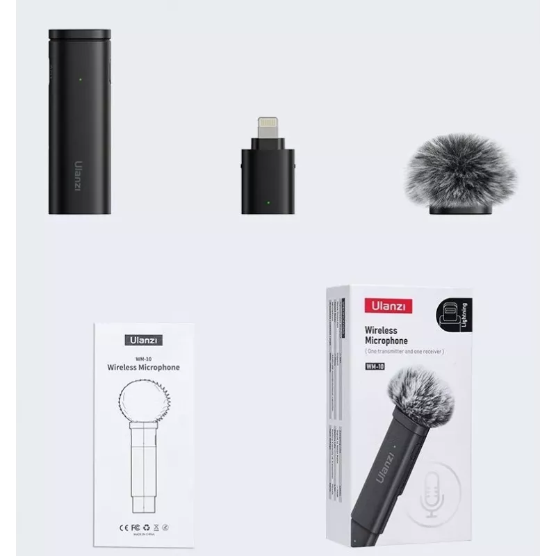ULANZI WM-10-I micrófono lavalier inalámbrico Lightning