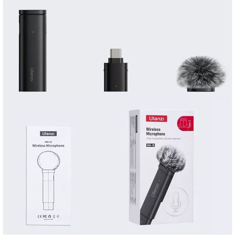 ULANZI WM-10-T sistema de micrófono inalámbrico USB-C